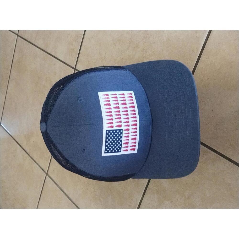 Columbia Hat with Mesh Back American Flag & Tree One Size lot of‎ 2